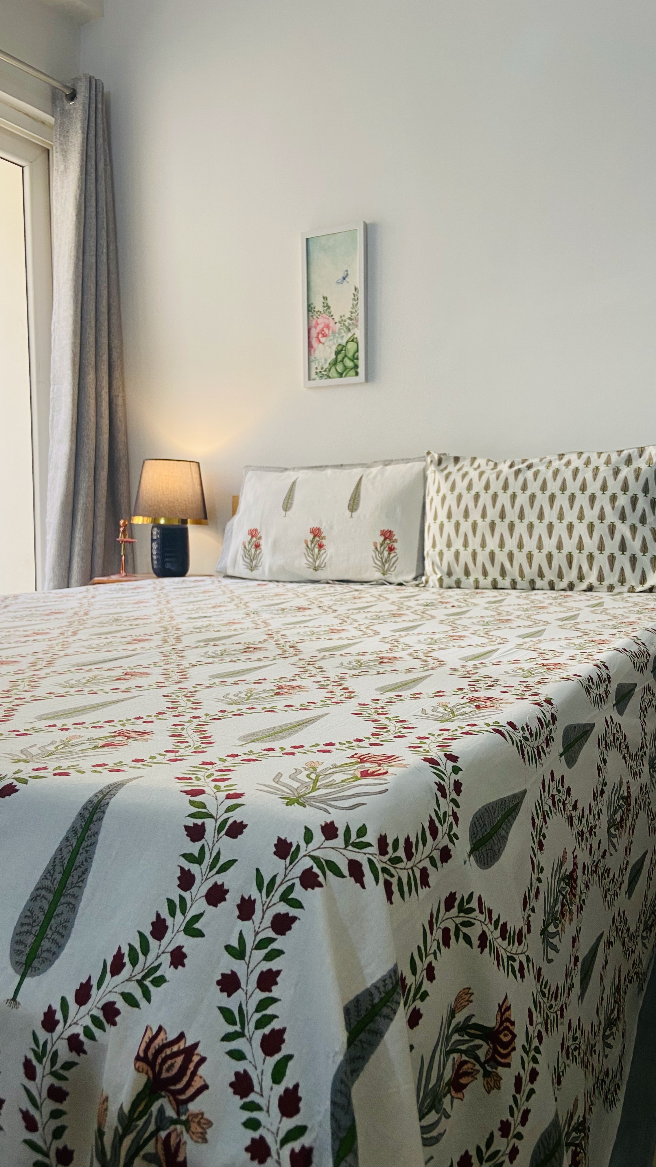 Floral Cotton King size Bedsheet