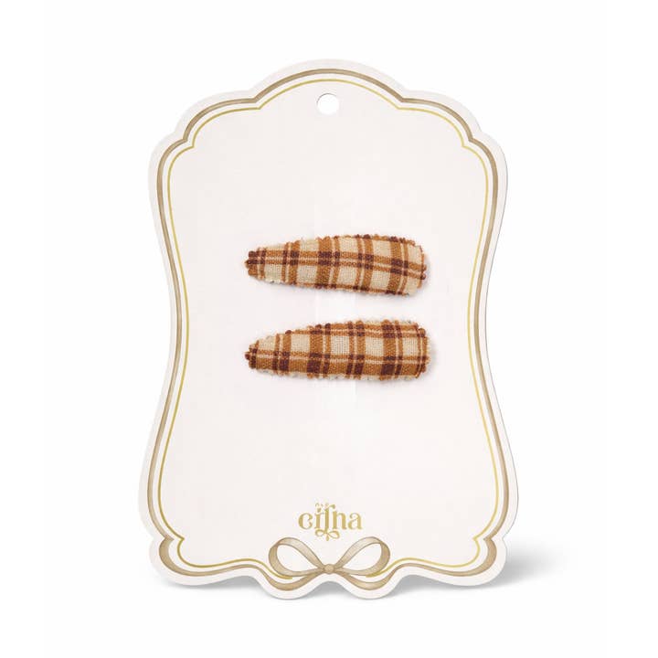 Plaukų segtukai "Honey plaid"