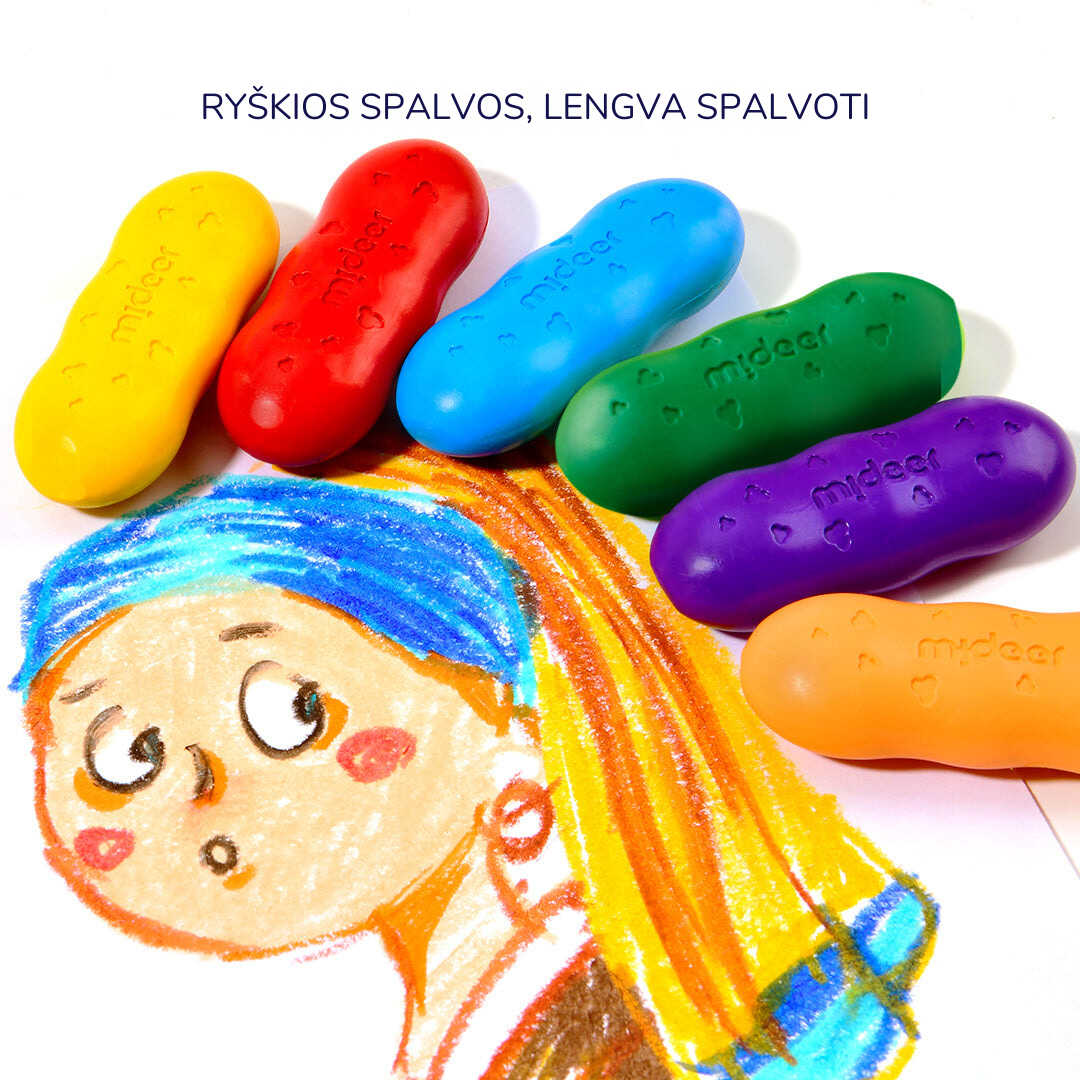 Mideer bičių Vaško Kreidelės Pupelės – 12 Spalvų