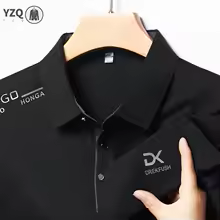 Men’s Business Casual Short Sleeve Polo Shirt – Solid Color Badge Design Breathable Comfortable Versatile Summer Top