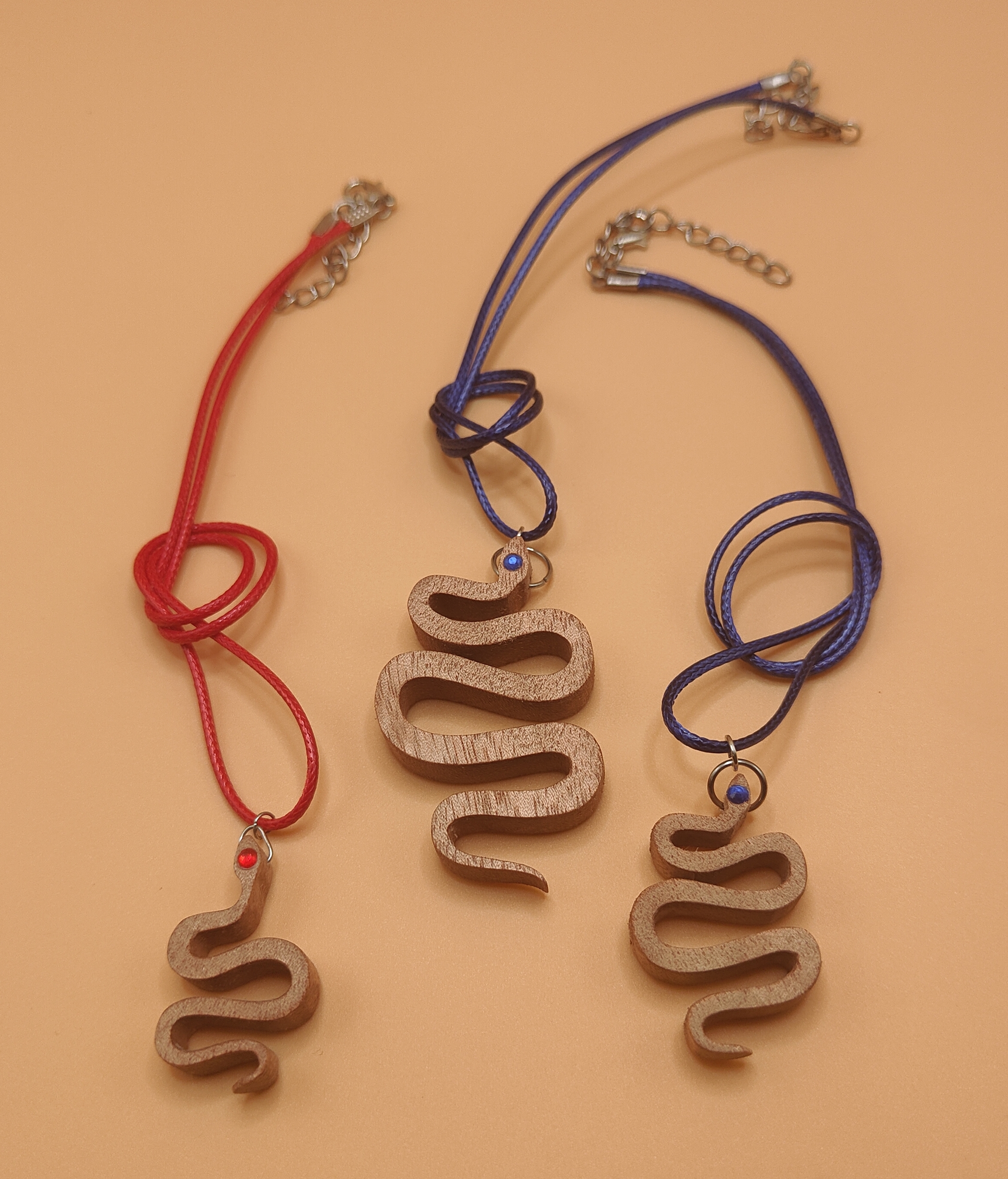Collana Serpente in Legno