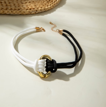 Collana Bicolore Nodo Elegante