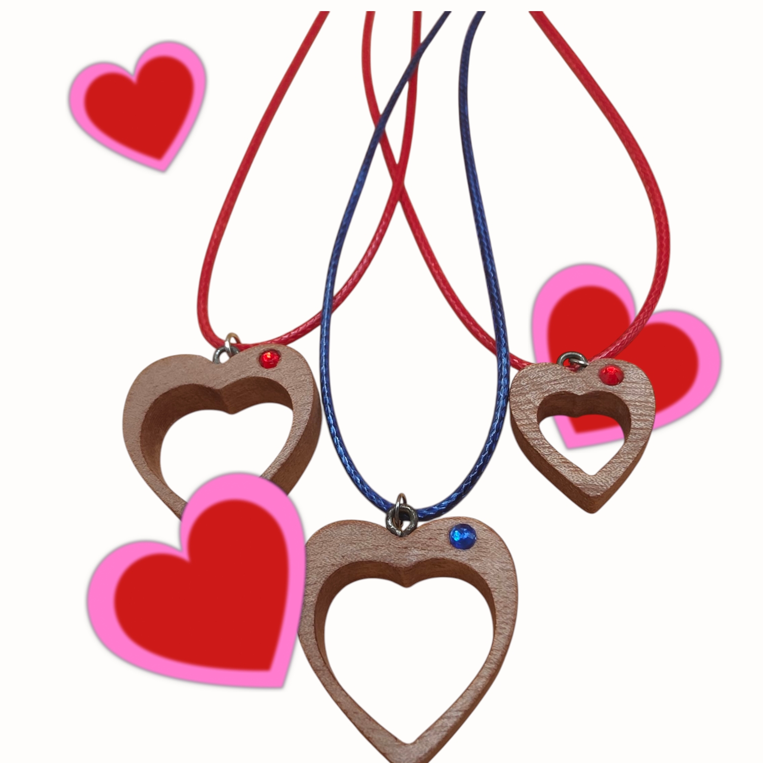 Collana Cuore in Legno