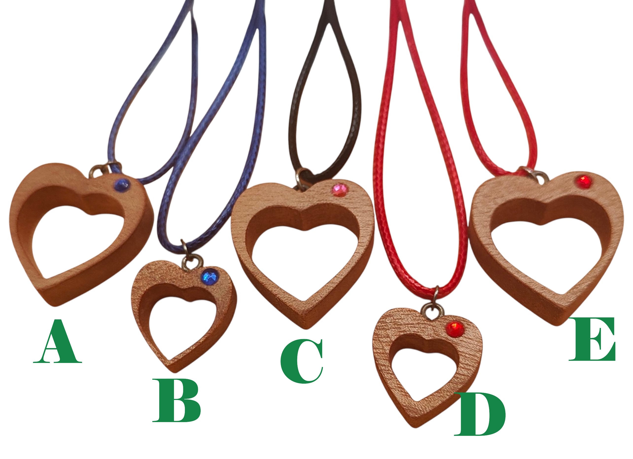 Collana Cuore in Legno