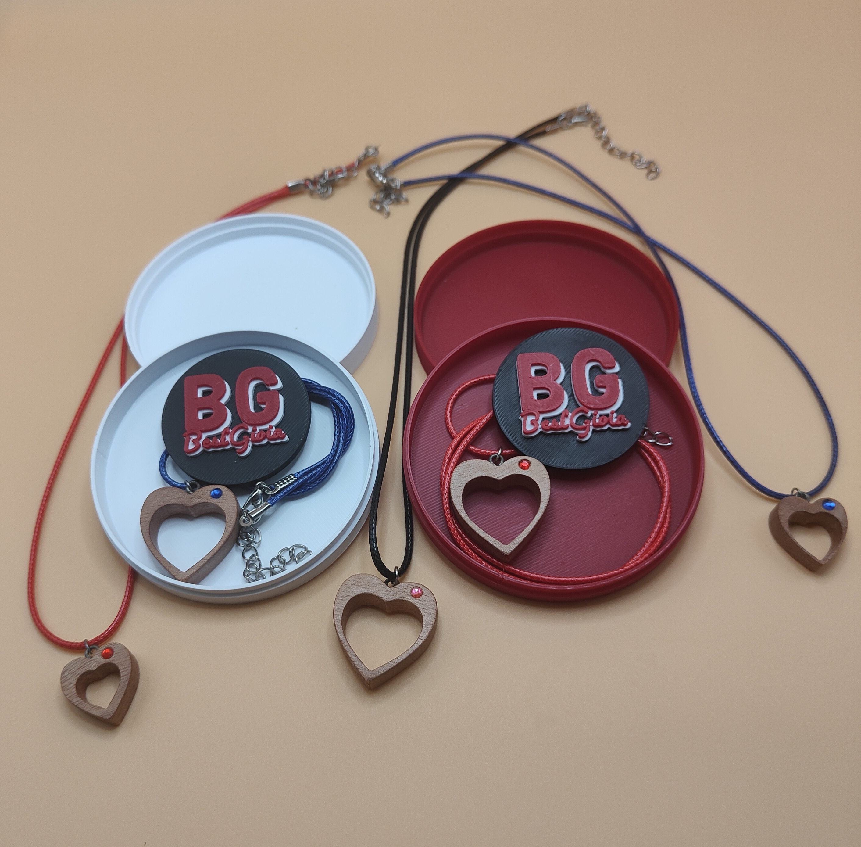 Collana Cuore in Legno