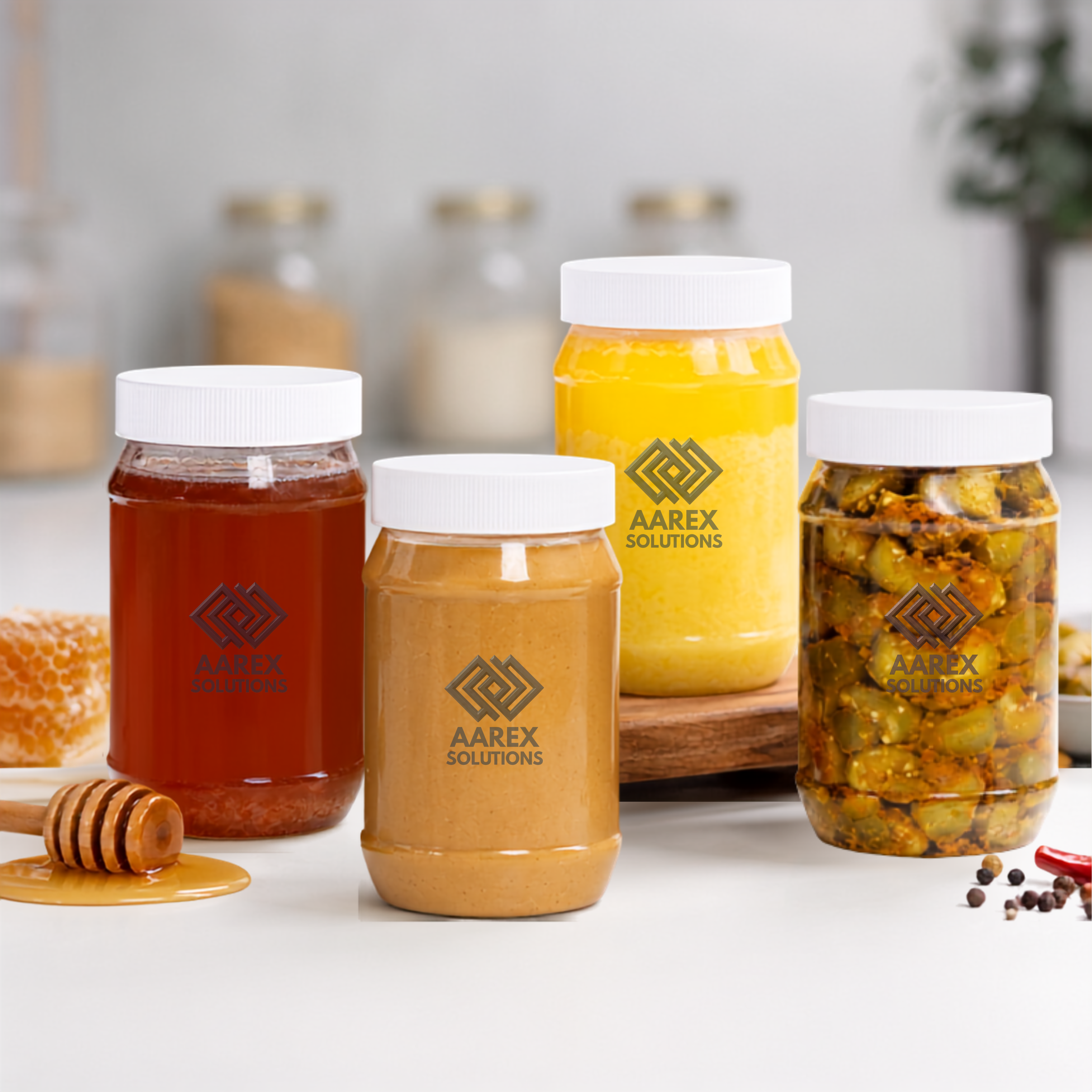 1Kg Clear PET Round Jar 89-450