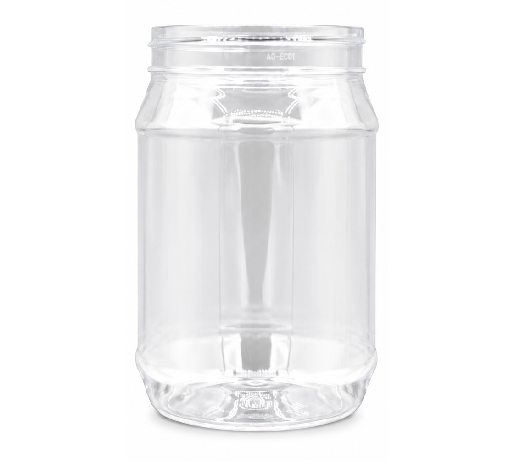18oz Clear PET Round Jar 70mm Neck