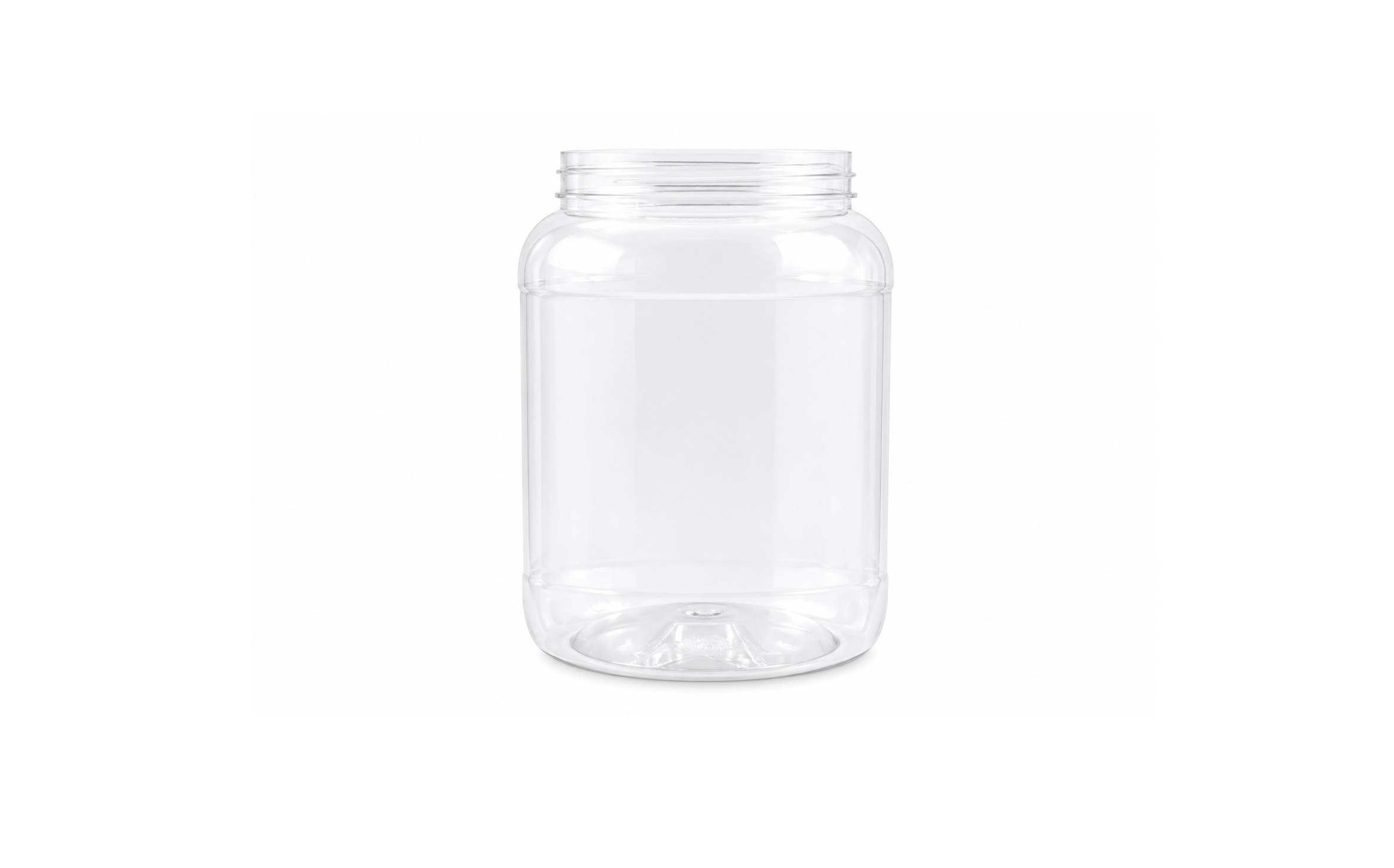 2 KG Clear PET Round Wide Mouth Jar 110-400