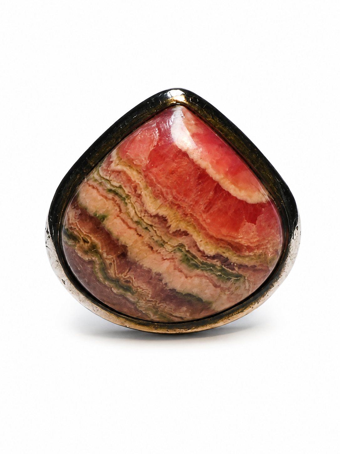 Sterling Silver Rhodochrosite Stone Ring/Size 6
