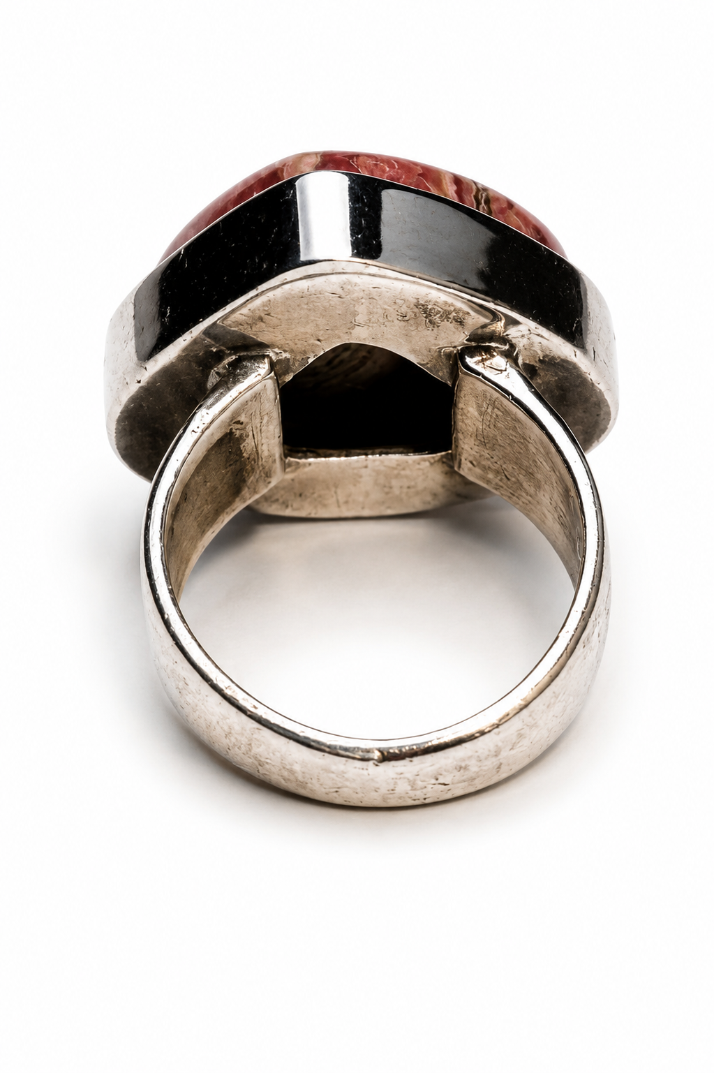 Sterling Silver Rhodochrosite Stone Ring/Size 6