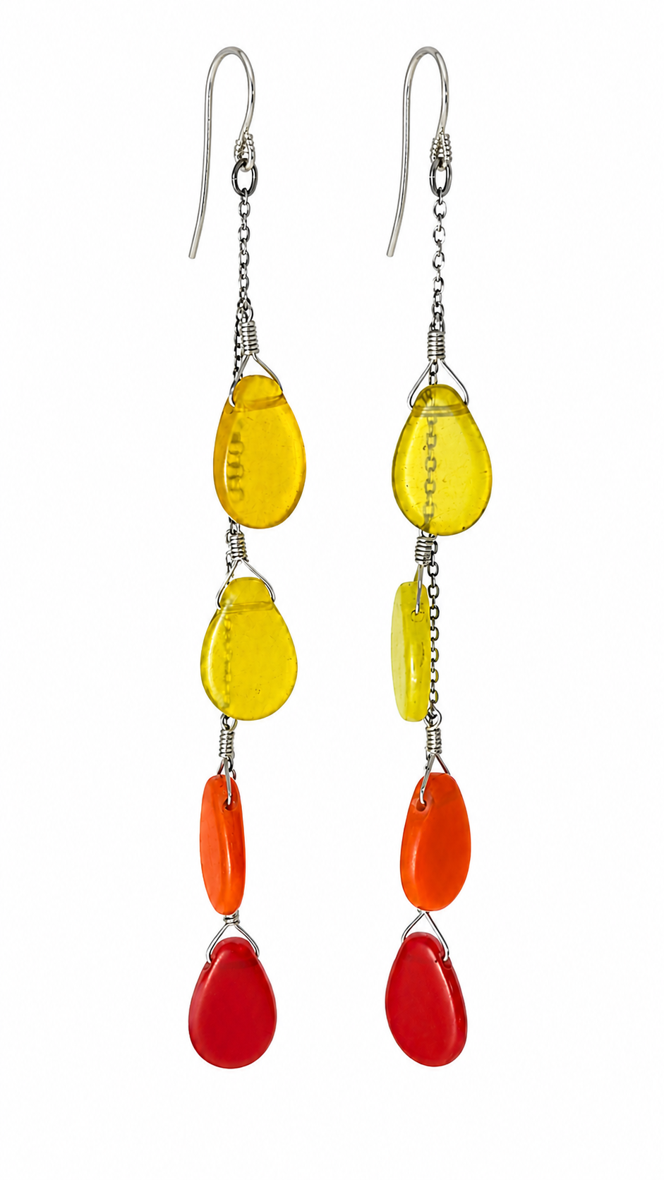 Long Mali Wedding Bead Earrings