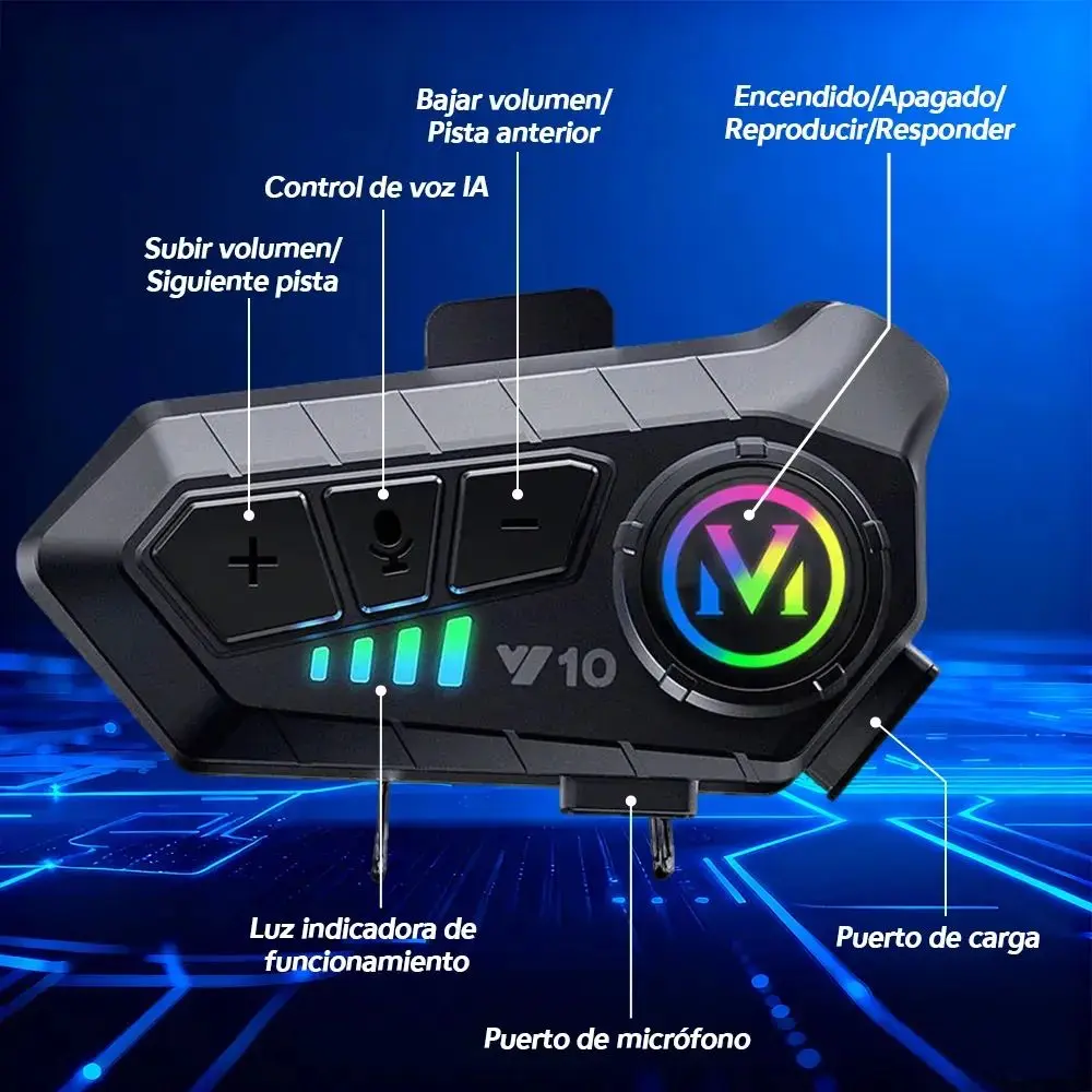 INTERCOMUNICADOR Y AURICULAR PARA CASCO (M-576 )