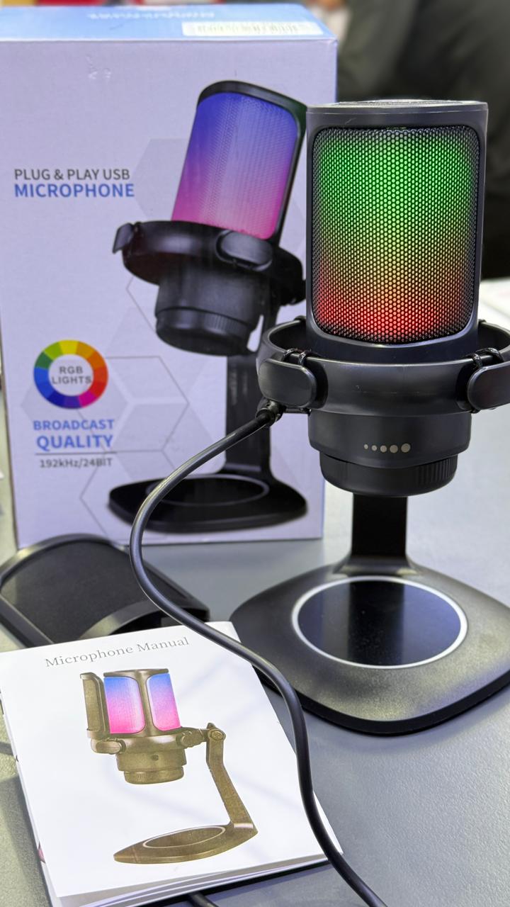 MICROFONO USB CON LUZ PARA STREAMING PROF(RT-14 )
