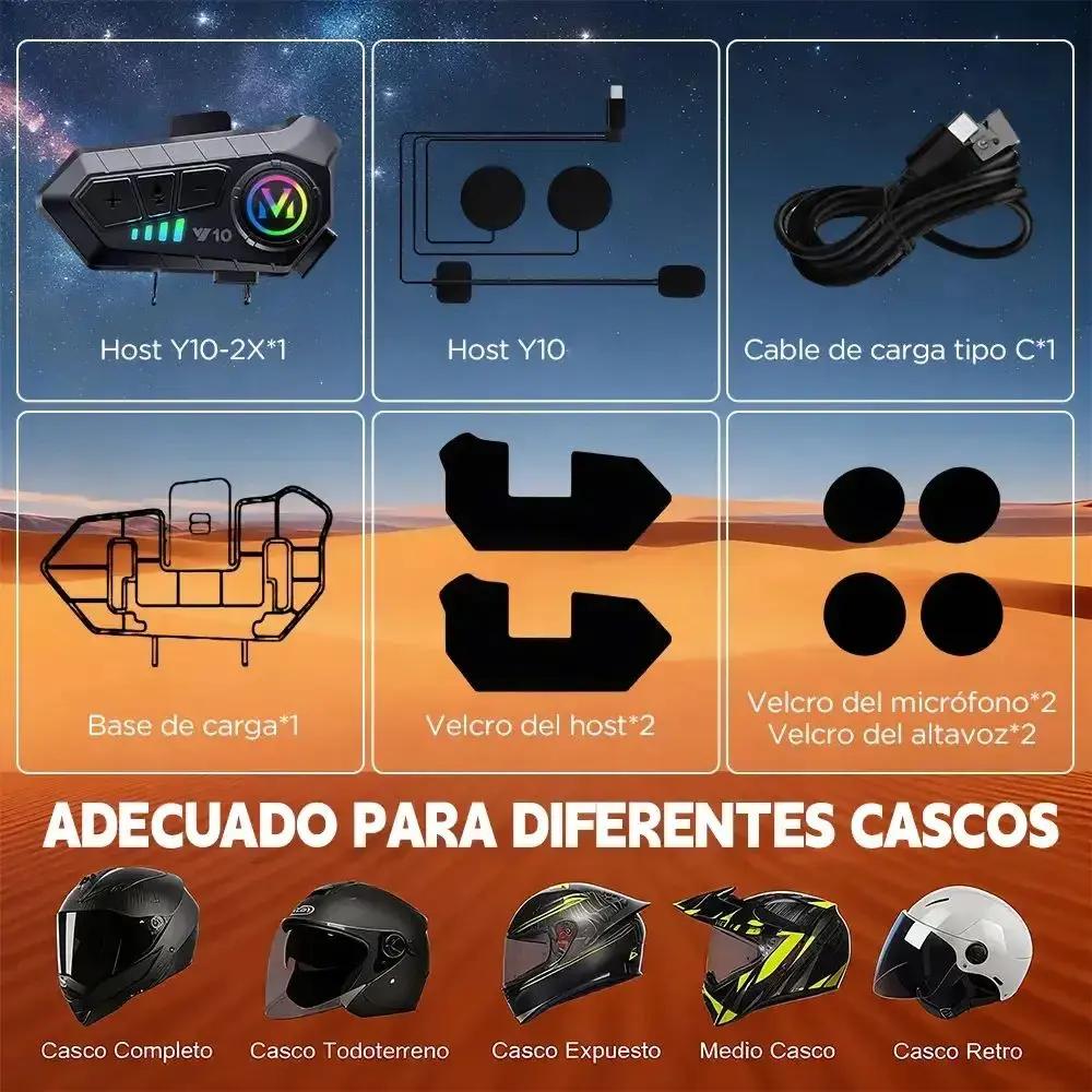 INTERCOMUNICADOR Y AURICULAR PARA CASCO (M-576 )