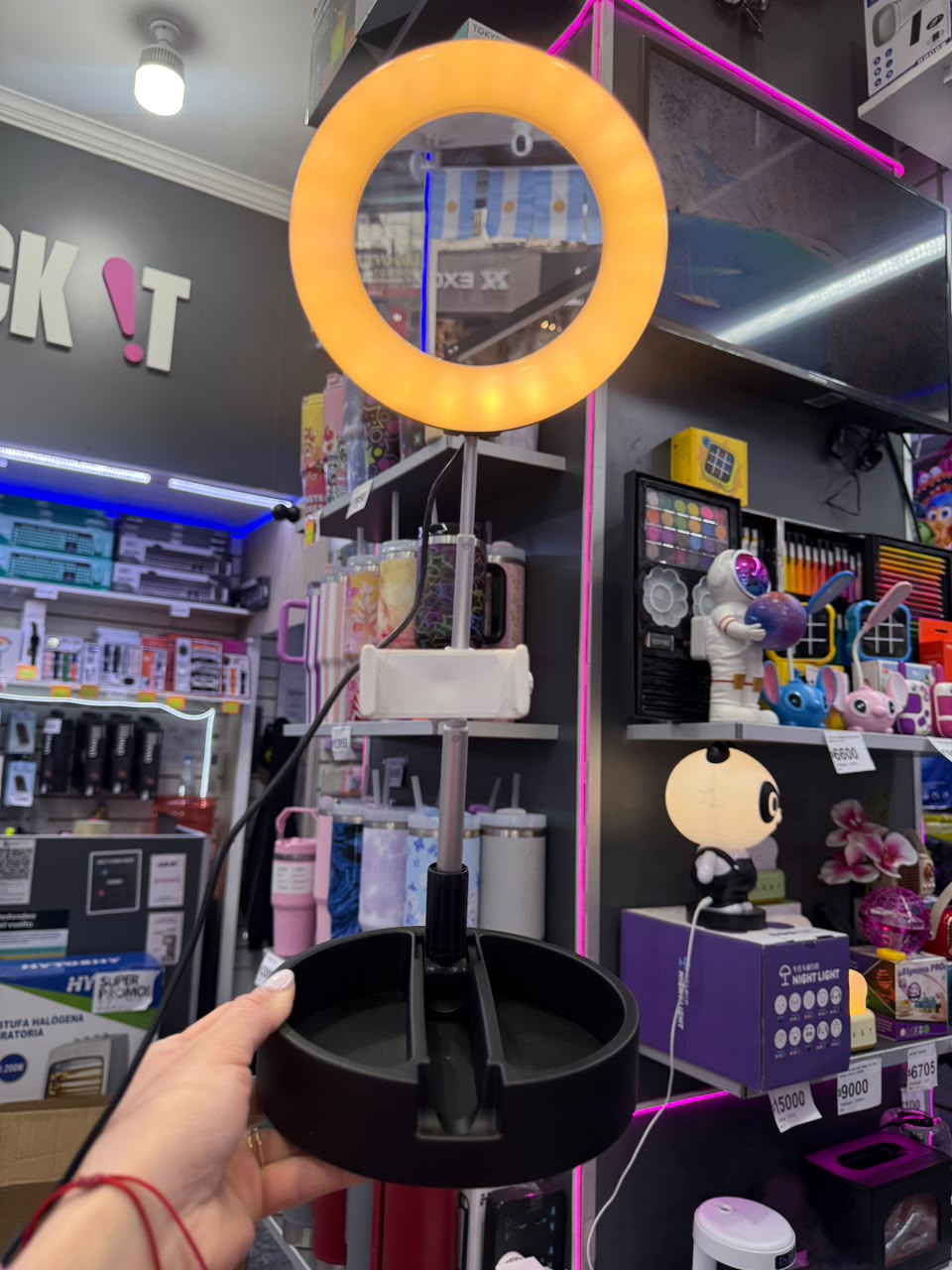 ESPEJO LED SELFIE CON SOPORTE(M-544 )