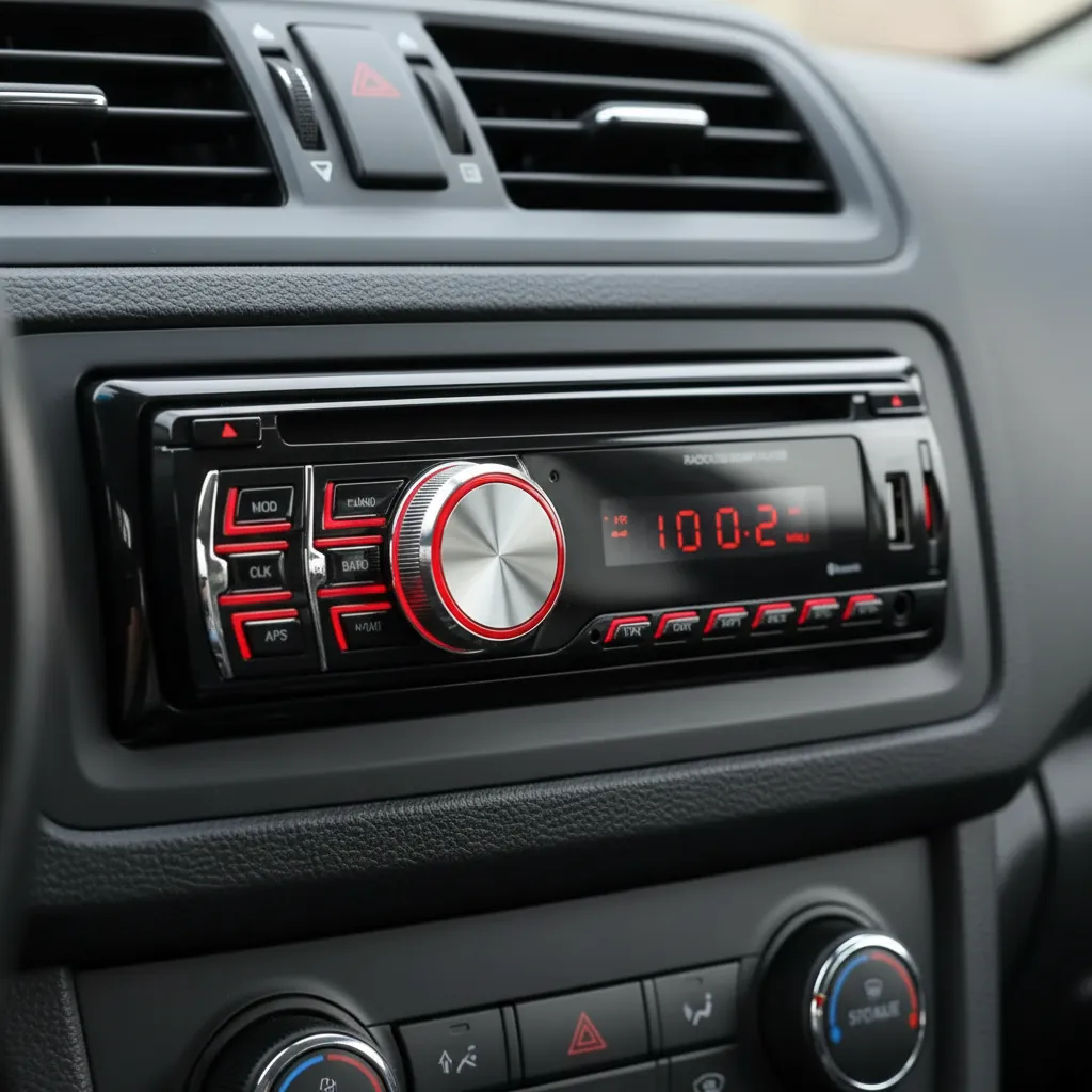 LED AUTO STEREO FIJO P/AUTO (1784)
