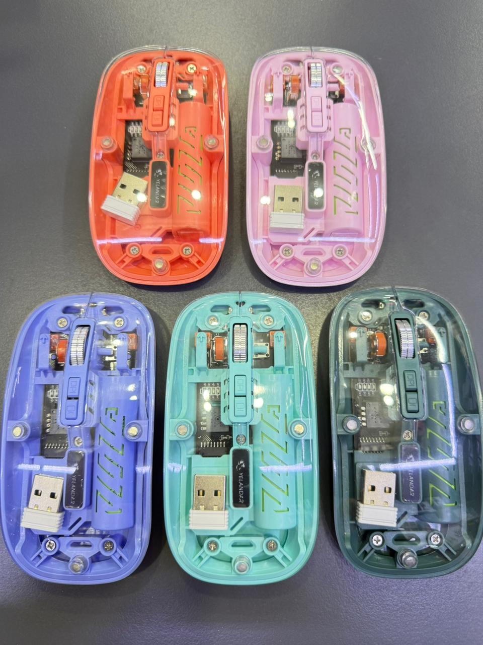 MA200 MOUSE INALAMBRICO TRANSPARENTE RECARGABLE