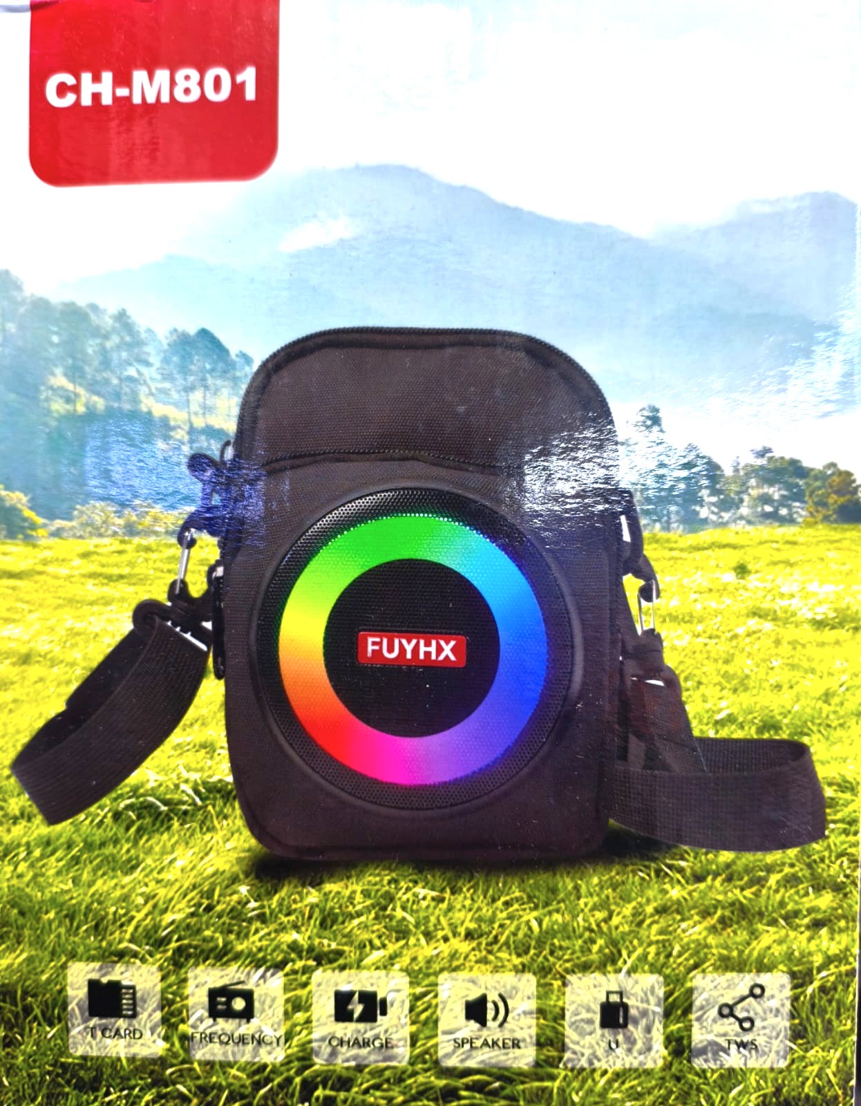 Mochila Bandolera Con Parlante Bluetooth Recargable Y Luces LED(BGP-44 )