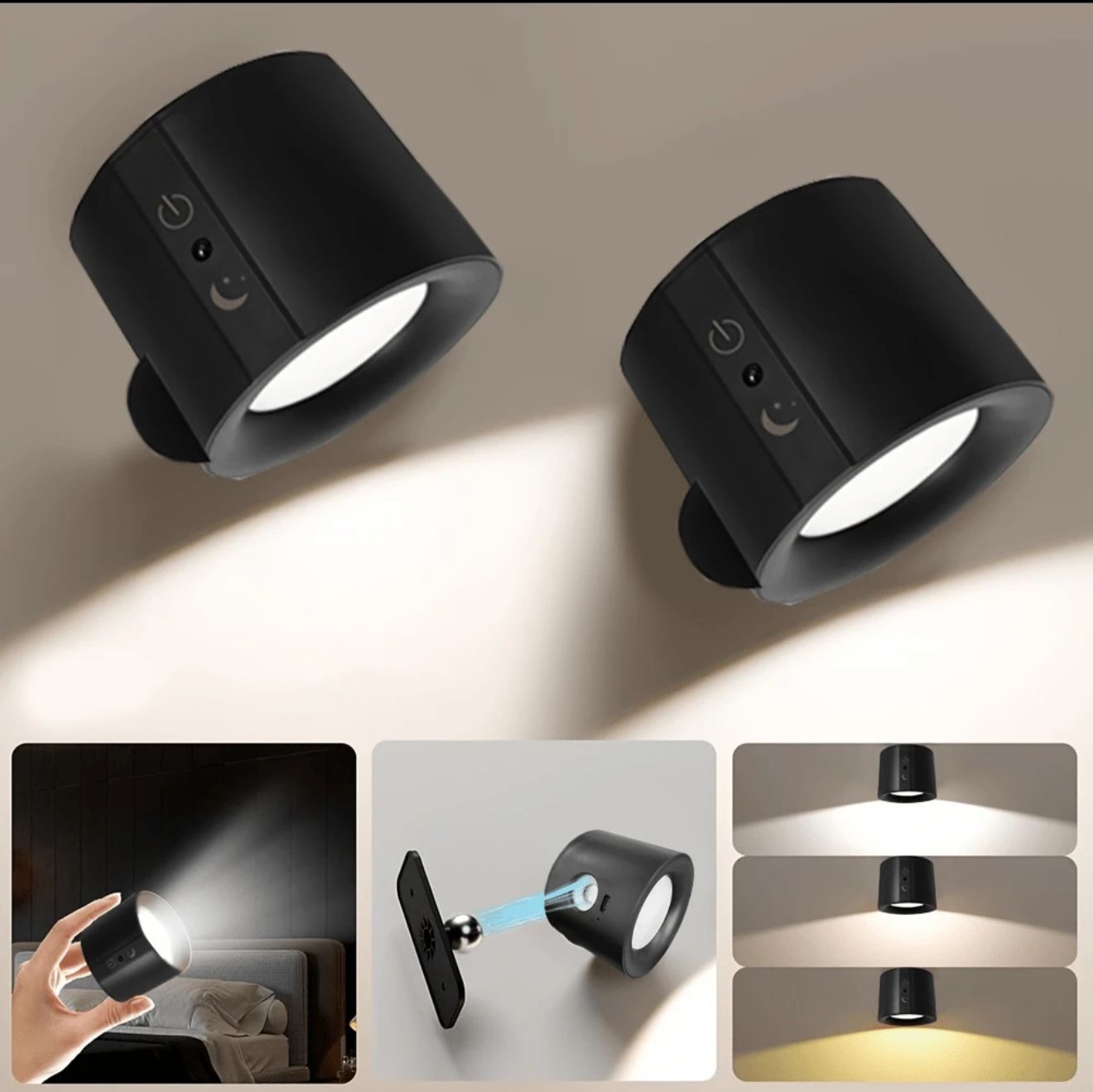 LAMPARA DE PARED CON IMAN Y CONTROL(SK-BD80A )