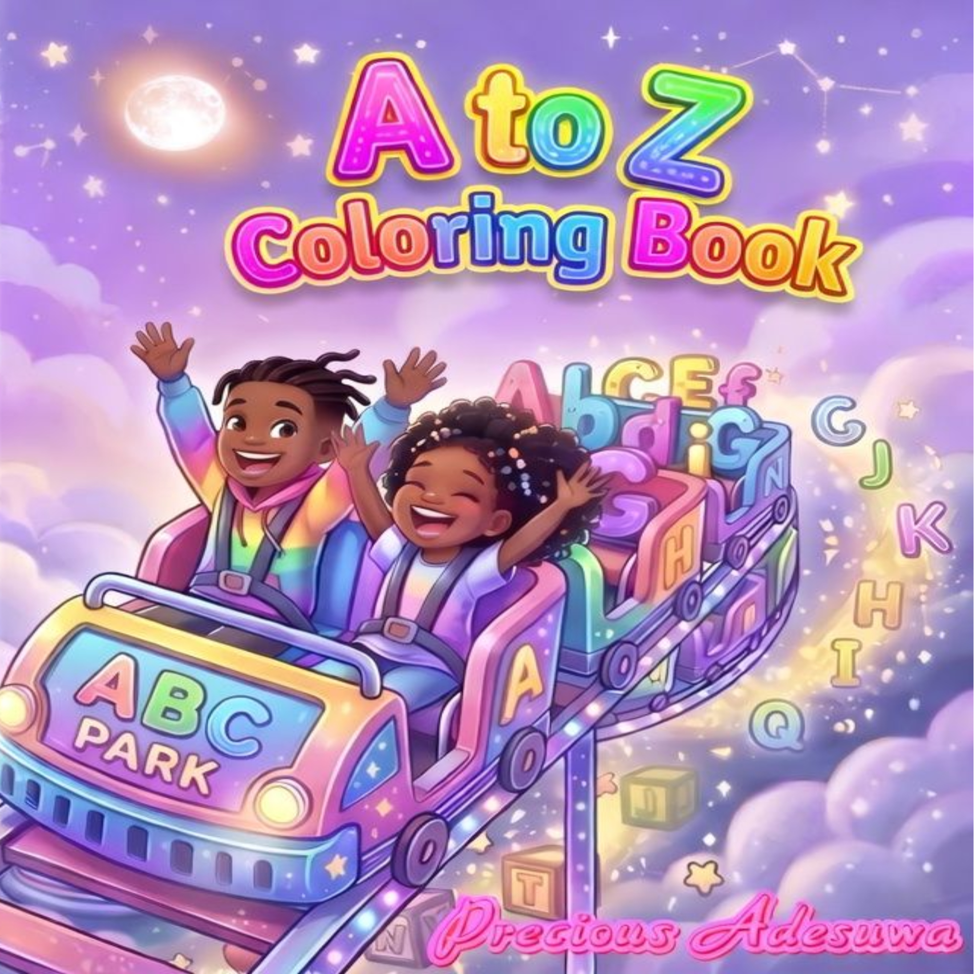 A to Z Alphabet Story: EPUB, PDF, E-BOOK, 30 page Activity Workbook & Quiz , Coloring Book & MP3 Song