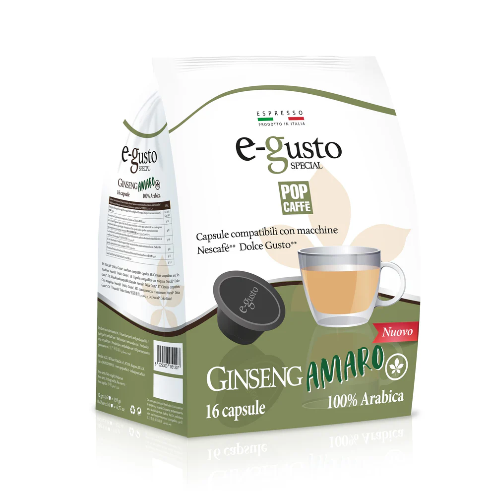 Pop Caffe Ginseng Amaro - 16 Capsule · Dolce Gusto