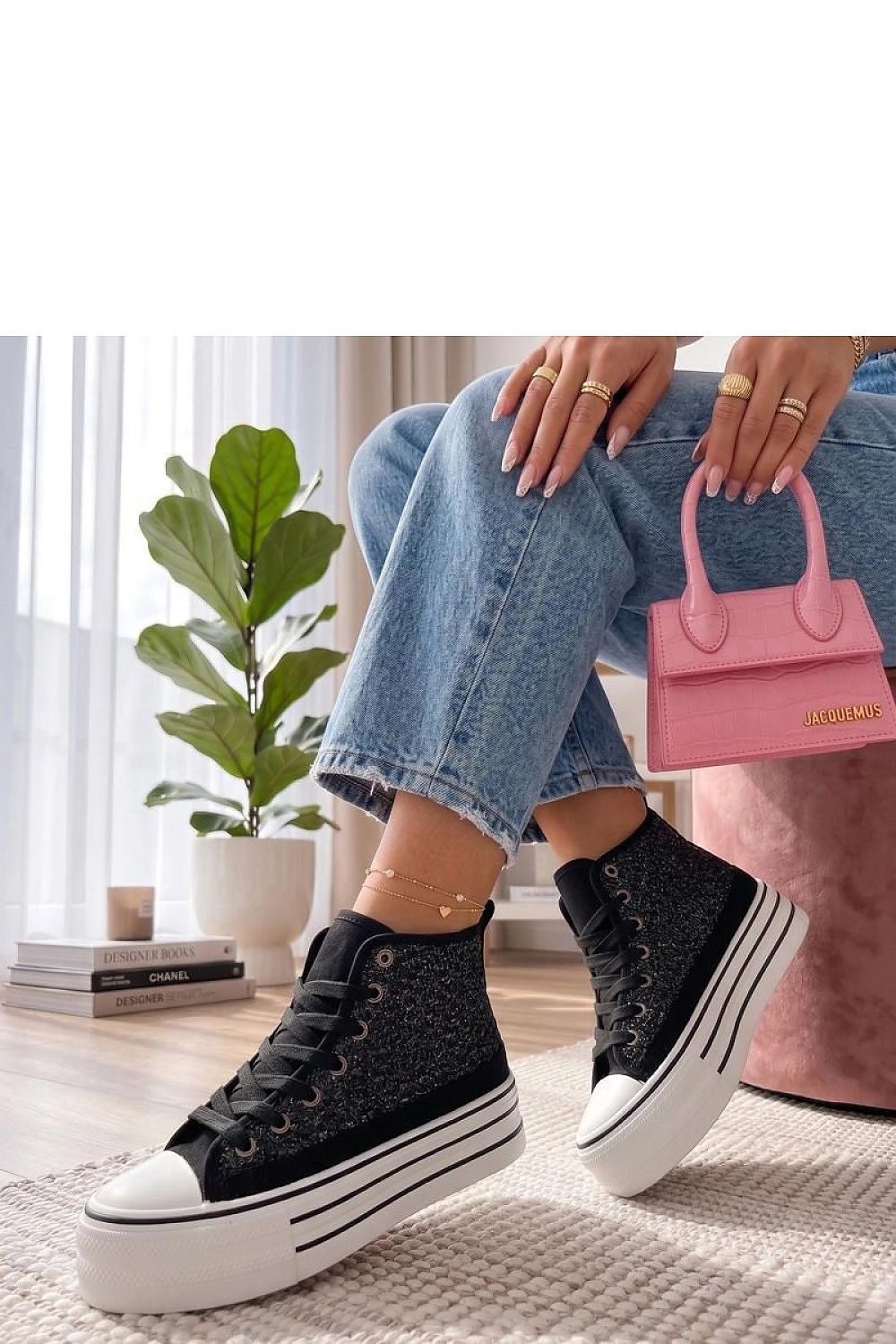 Hoge Dames Sneaker Stof