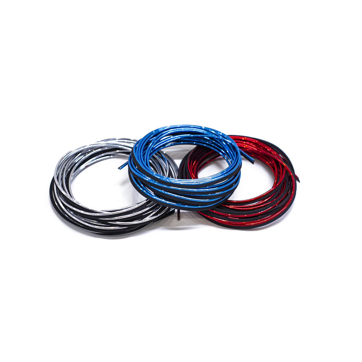 MOLDURA DECORATIVA 5 MTRS CON ESPATULA ROJO AZUL PLATEADO  00851