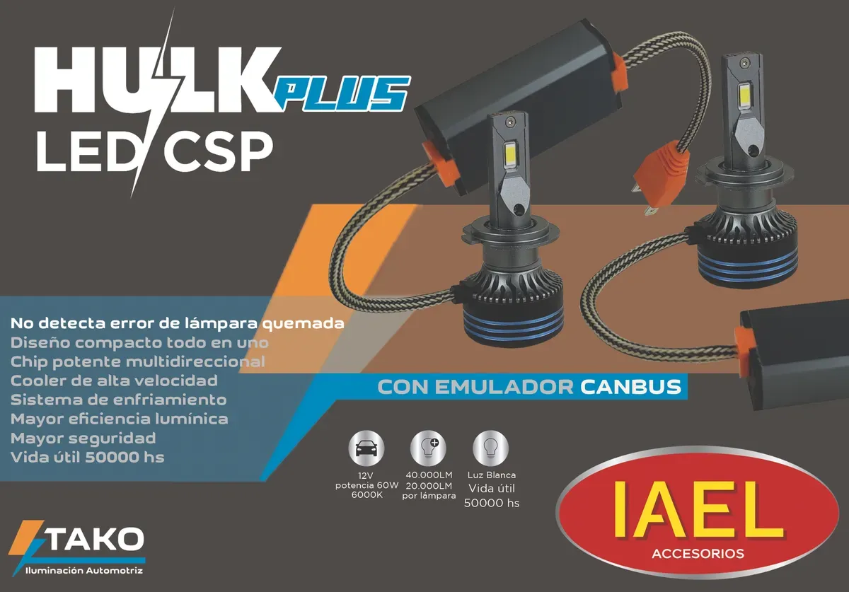 KIT DE LED HULK PLUS CANBUS CSP 40000 LM