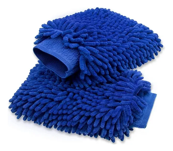 GUANTE Manopla microfibra AZUL REFORZADO LAVO DOBLE CARA 01304 