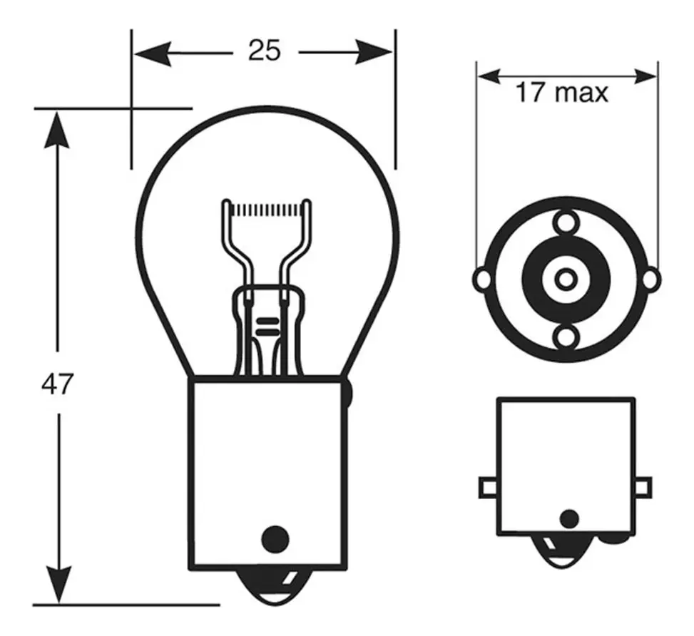 Lampara 1 Polo Pata Pareja P21w 12v 21w  00918