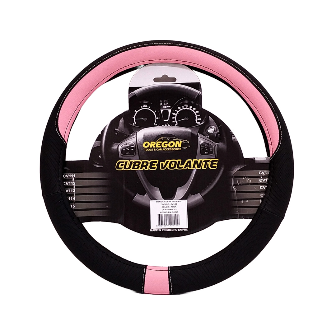 CUBREVOLANTE ROSA CON NEGRO 38 cm 00843