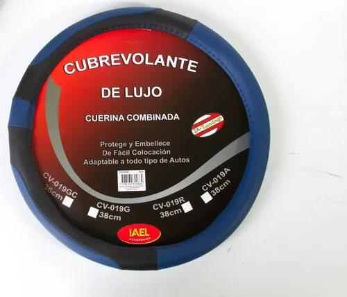 CUBREVOLANTE LUJO AZUL CON NEGRO 38 CM 00856