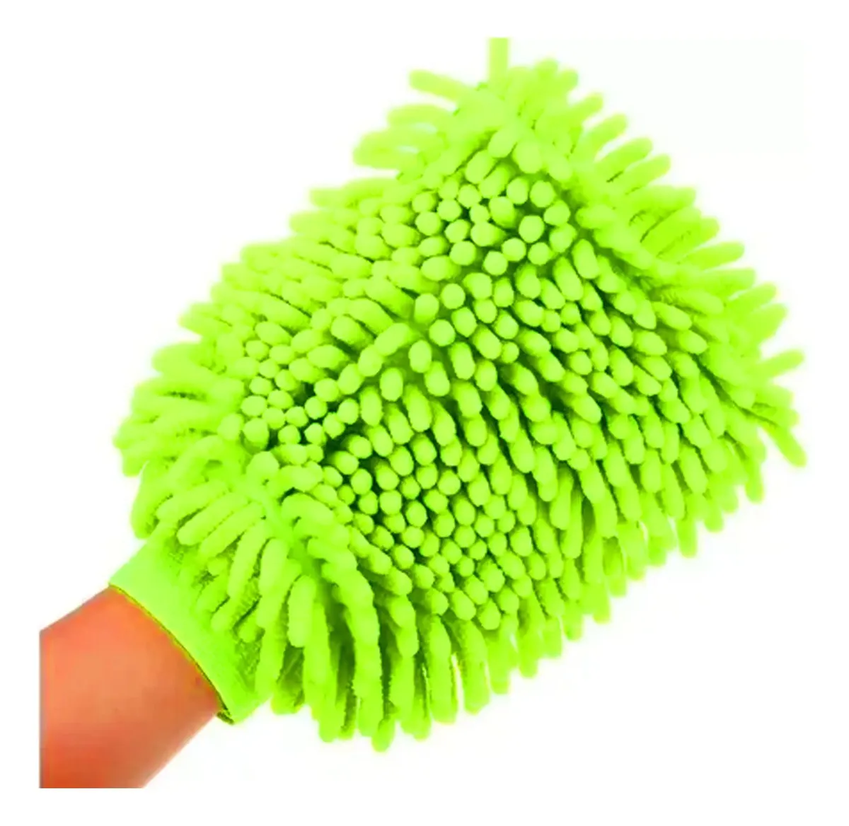 GUANTE Manopla microfibra VERDE REFORZADO LAVO DOBLE CARA 01305