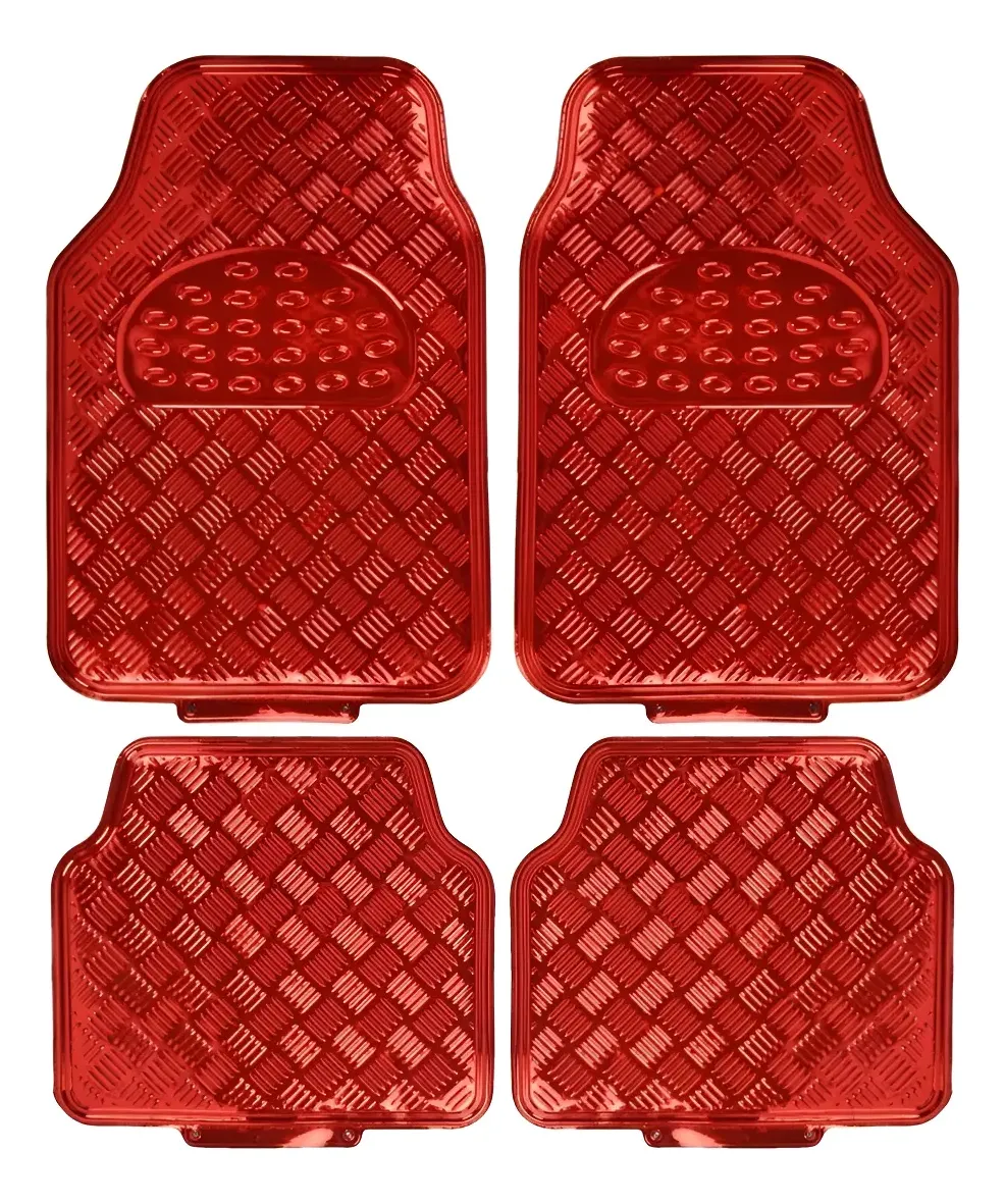 ALFOMBRA 4 PIEZAS TUNNING ROJO METALIZADO 01277