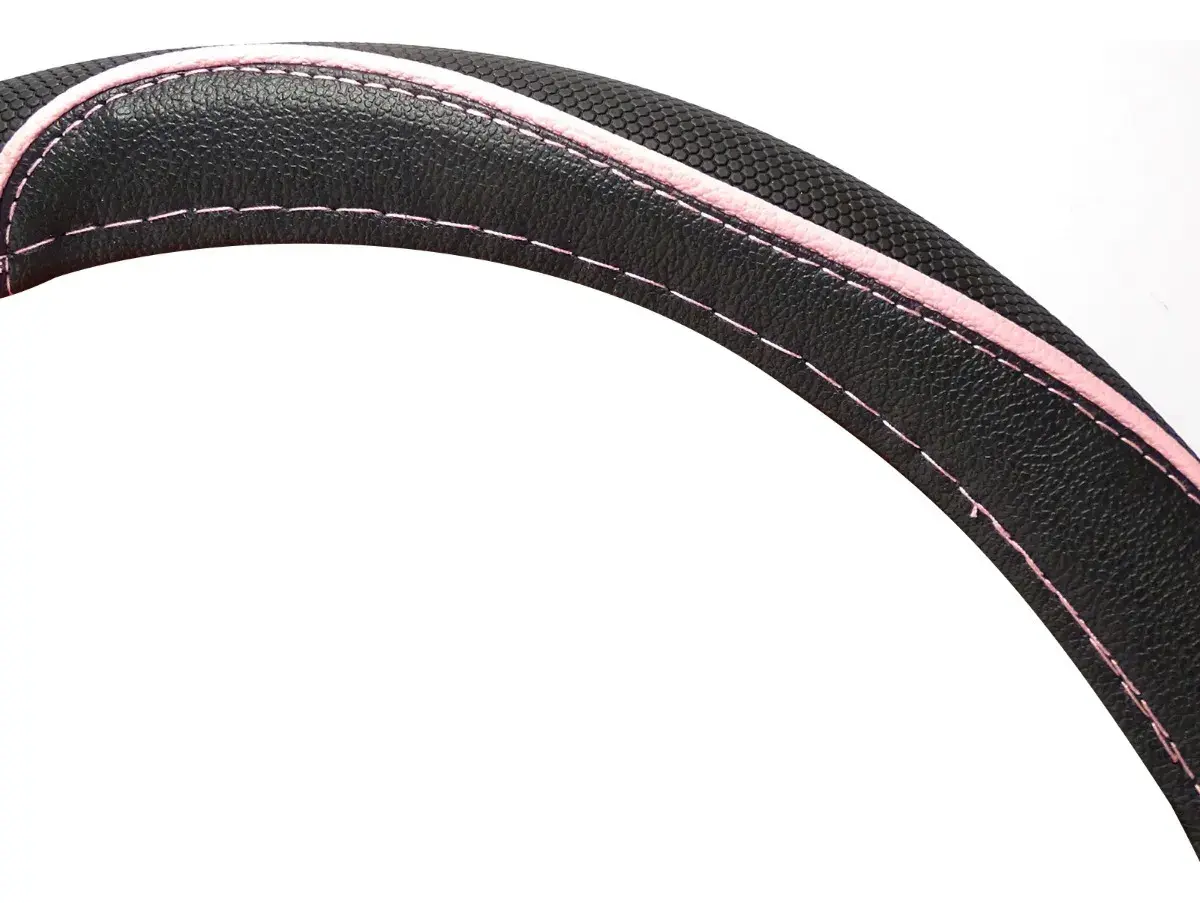 CUBRE VOLANTE ROSA CON NEGRO  38 CM MILO 01173