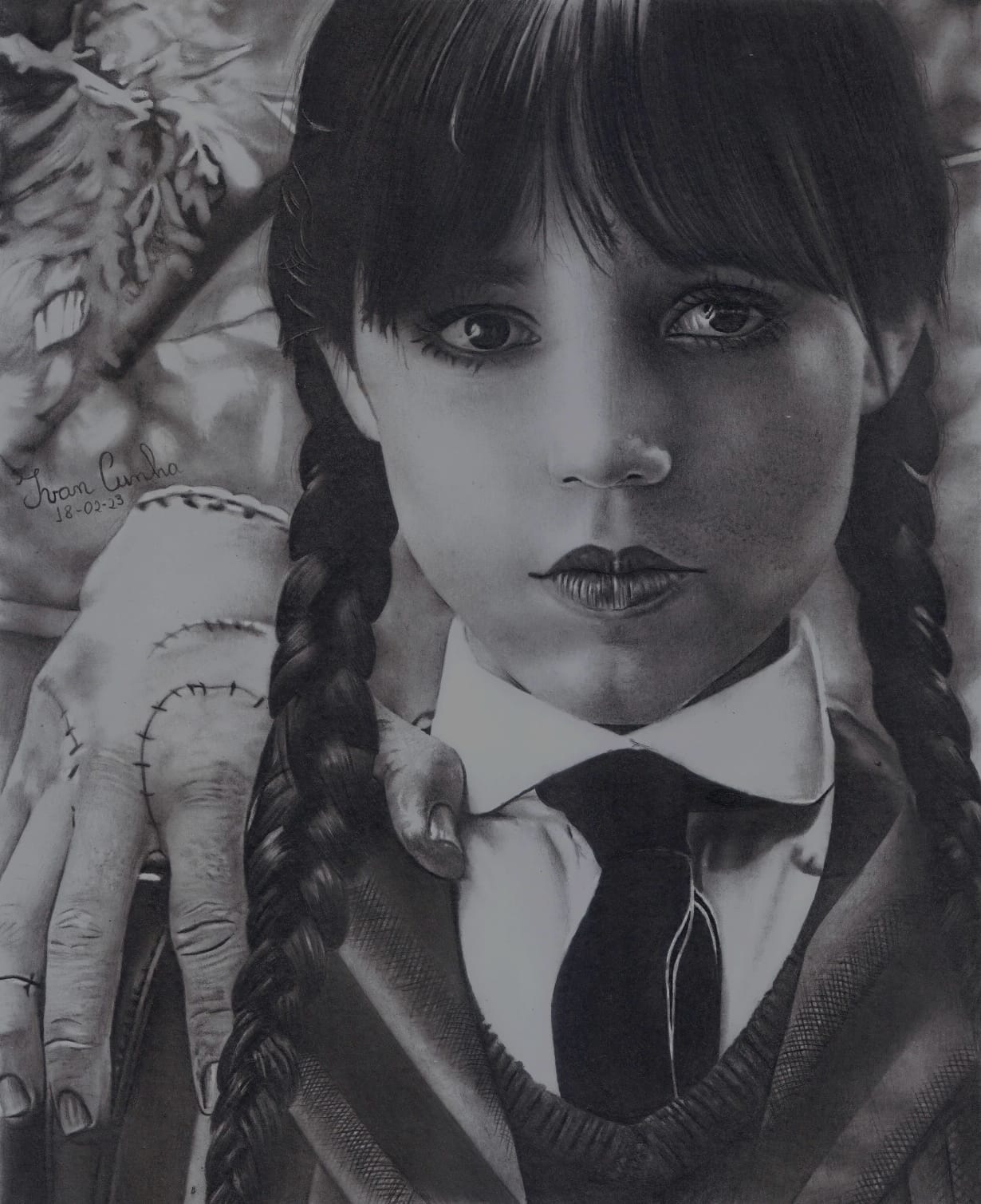 Gothic Girl Pencil Portrait