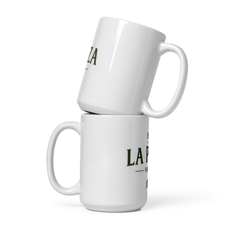 White glossy mug