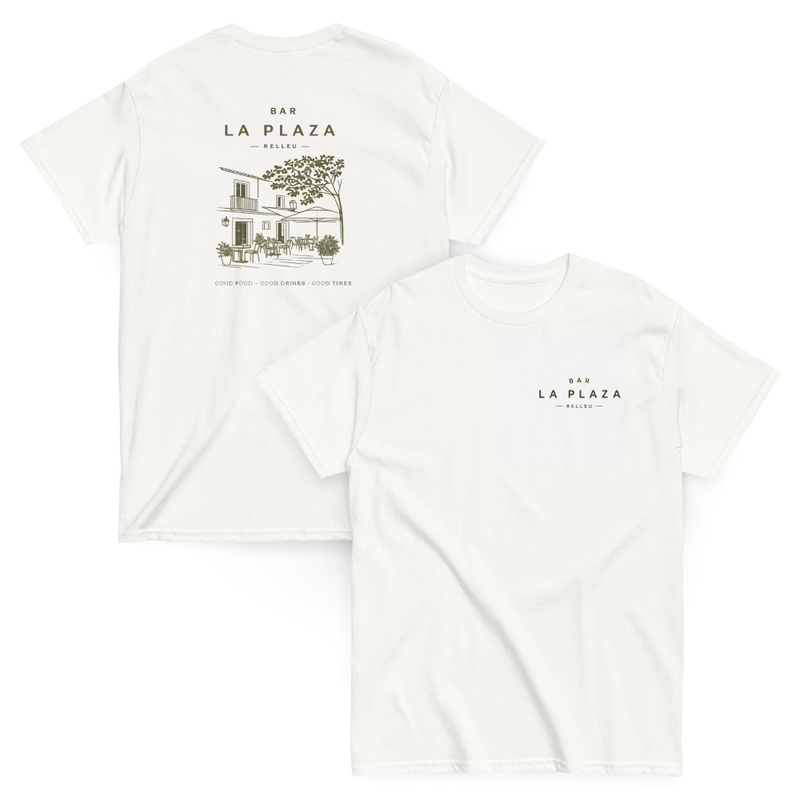 Unisex classic tee. Front and back print