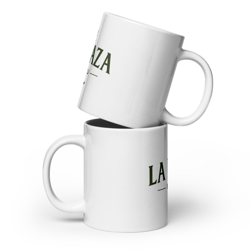 White glossy mug