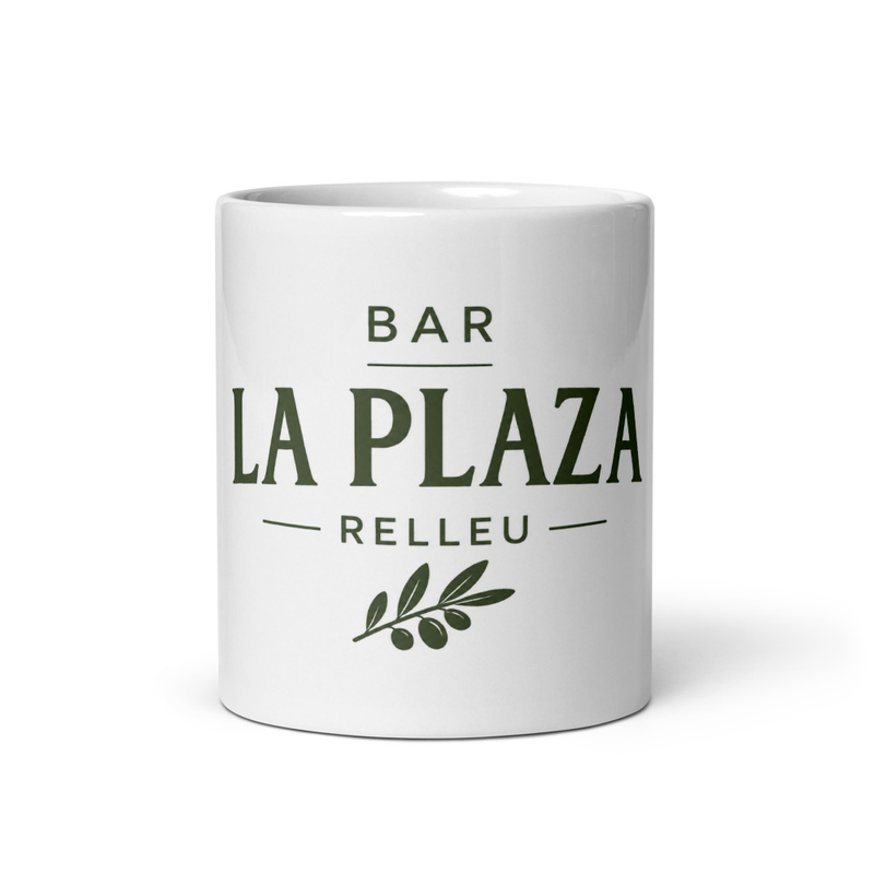 White glossy mug