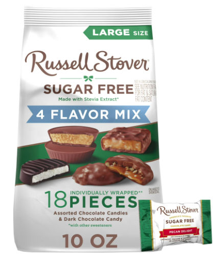 Russell Stover Mezcla de 4 Sabores Sin Azúcar 284gr