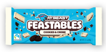 Feastables Barra de chocolate Cookies & Creme 60gr
