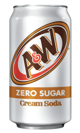 A&W Cream Soda Zero Azucar 355ml (1 pieza)