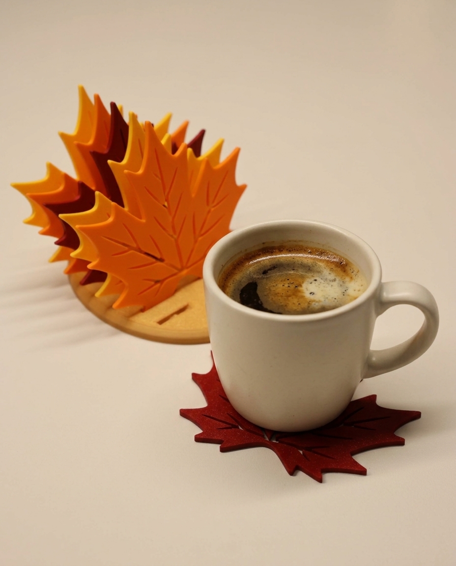 Maple Leaf Coaster Set (Set of 6)