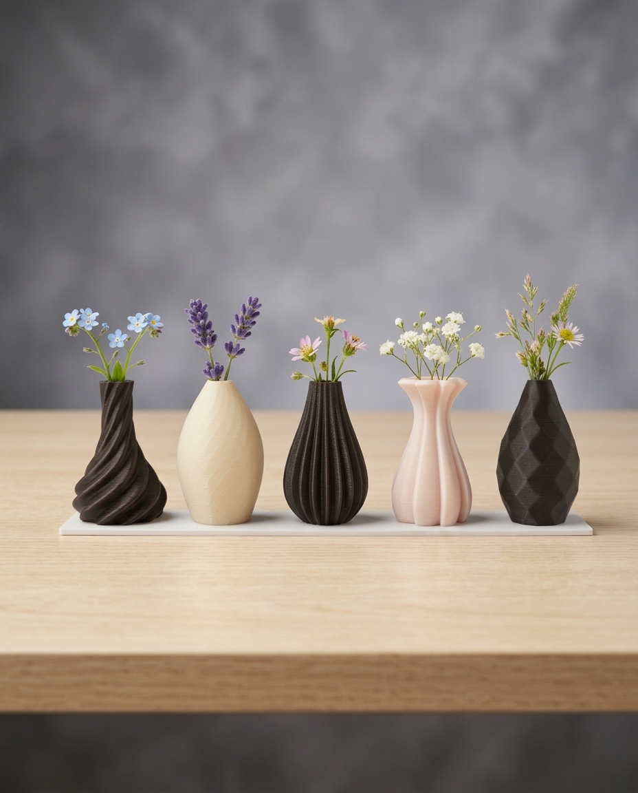 Tiny Aesthetic Vase Set (Set of 5)