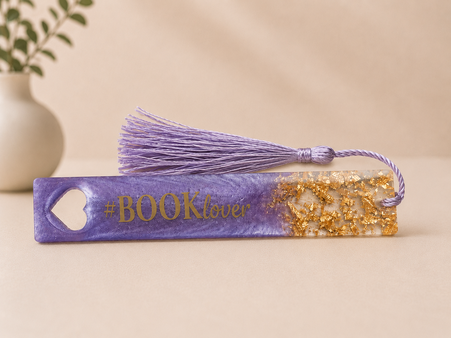 Bladwijzer #Booklover paars 