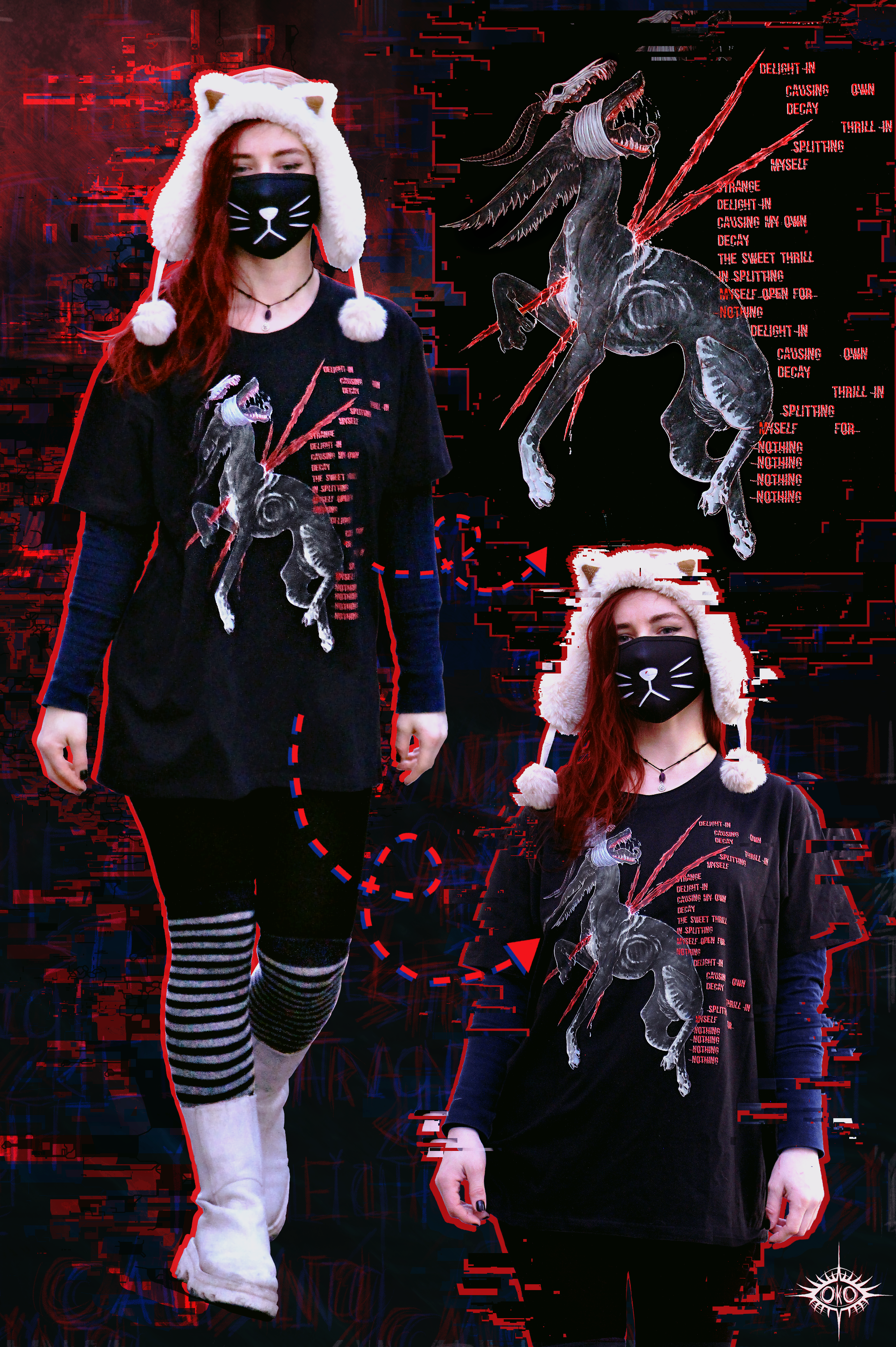 SELF-DESTRUCTIVE OVERSIZED T-shirt