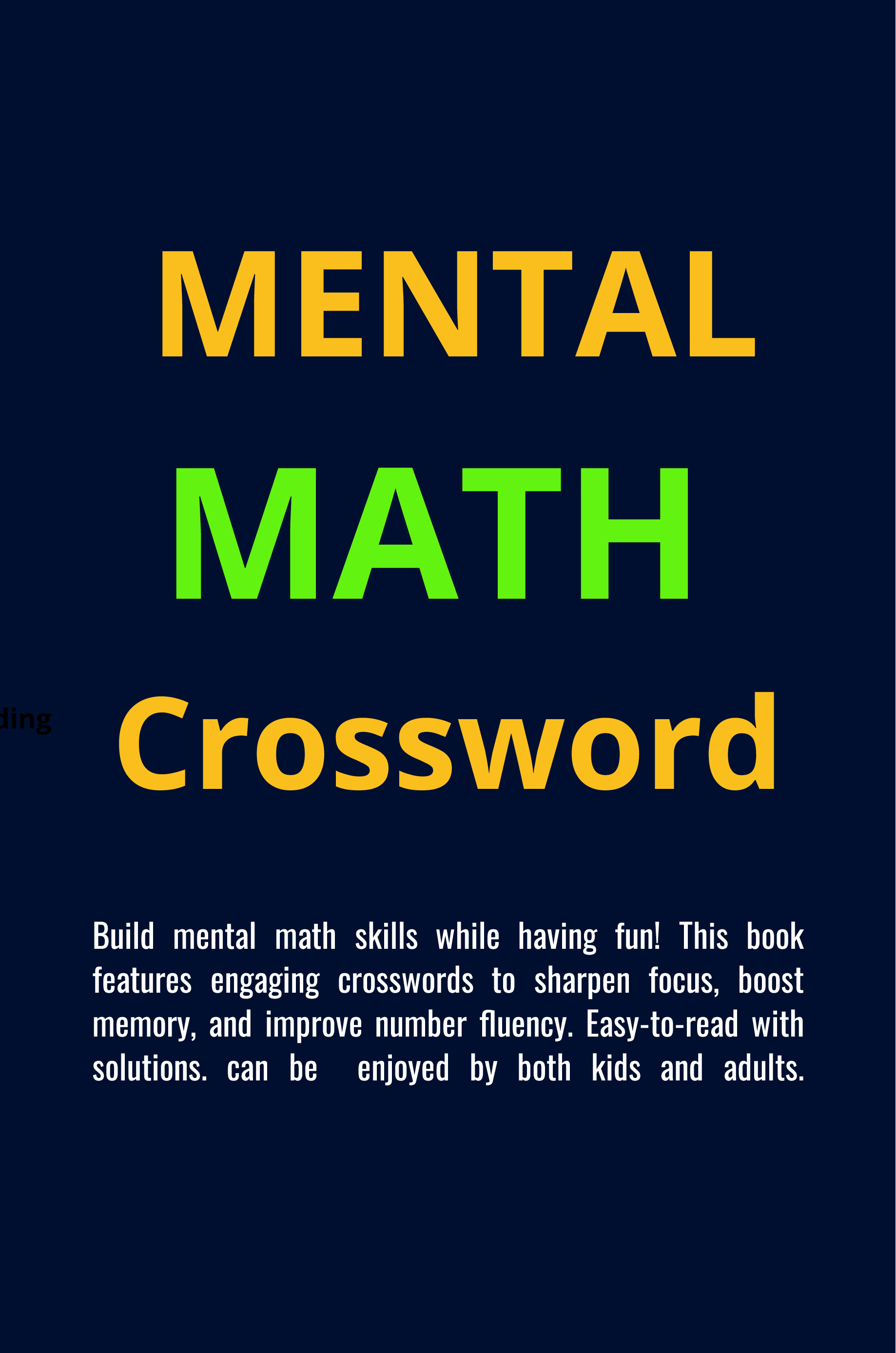 Mental Math Crossword Puzzle Book