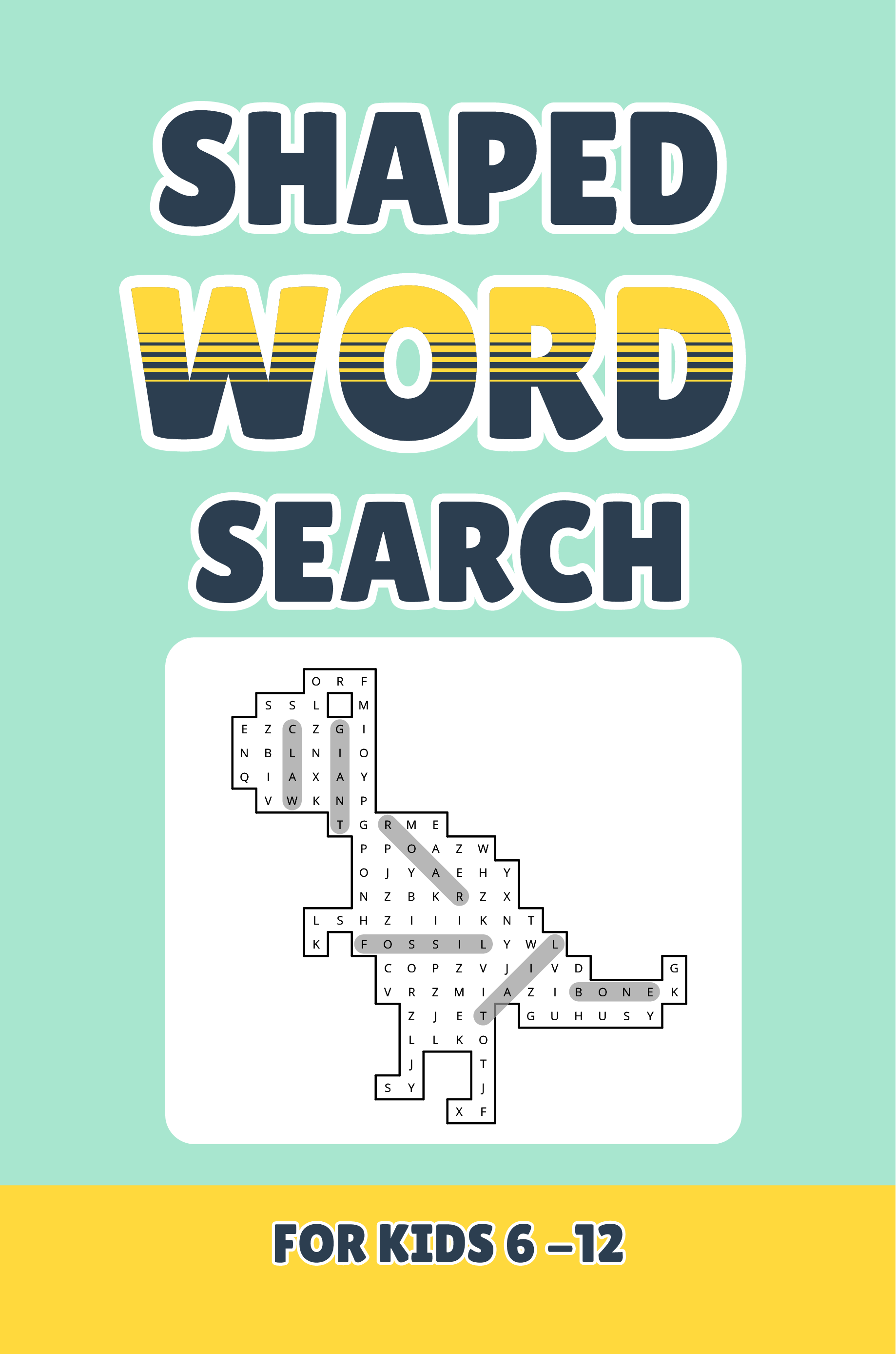 Shaped Word Search For Kids 6-12