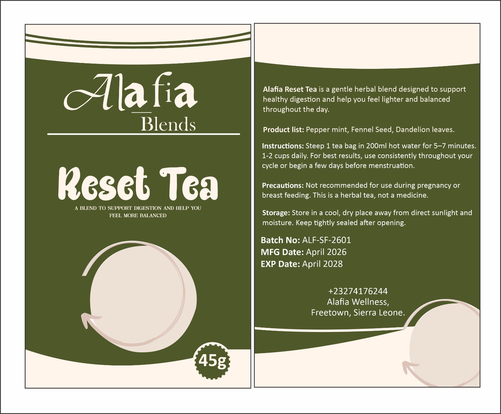Alafia Reset Tea